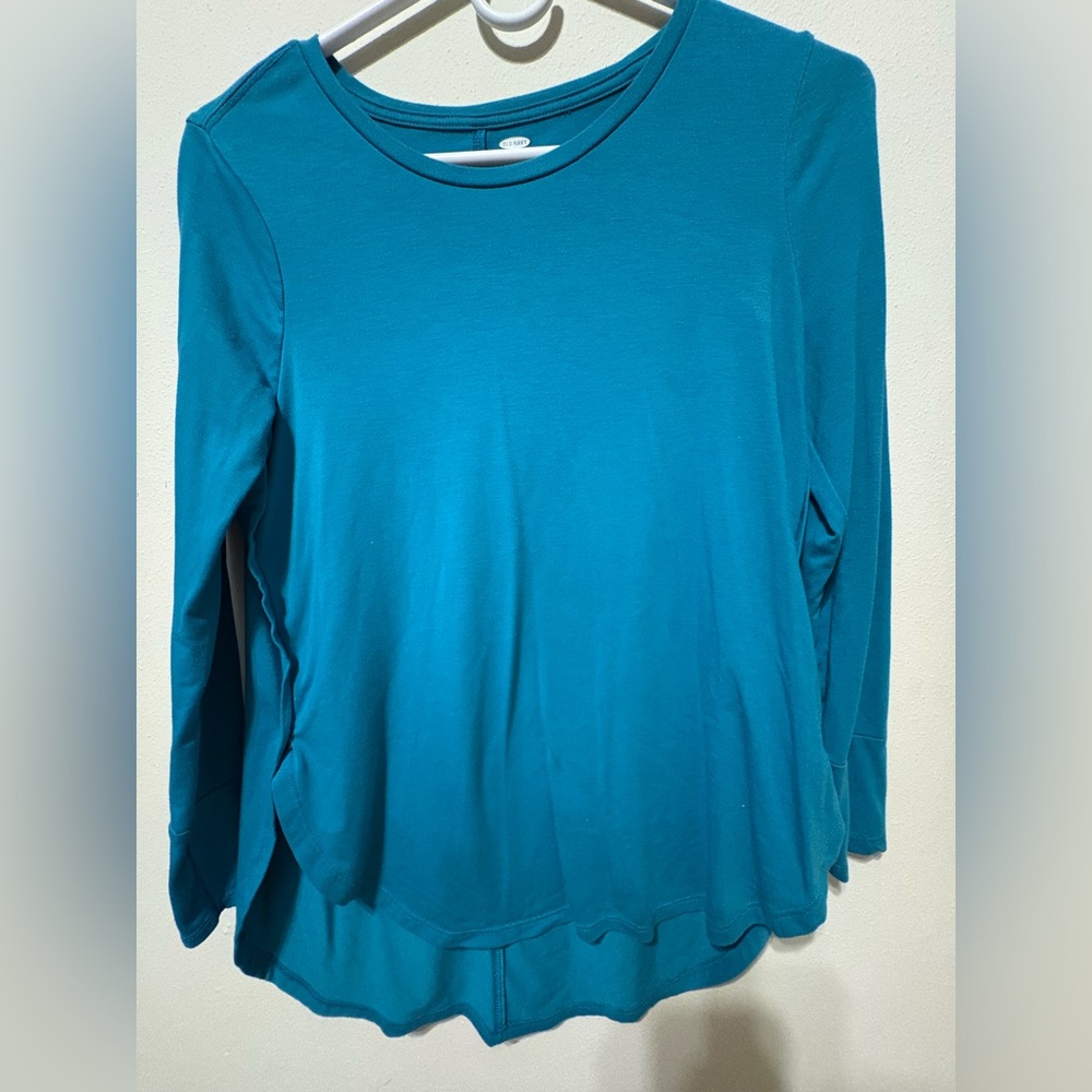 Old Navy Long Sleeve Blue Shit Woman Size XL/TG (14)